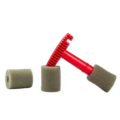 Foam Fitting Recessed Lug Nut Wheel Cleaning Brush With Handle and Removable Insert Sponge