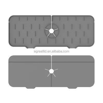 Kitchen Sink Mat 100% Food Grade Silicone Sink Splash protection Faucet Water Trap Kitchen Silicone Drain Mat