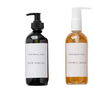 OEM Vitamin C Serum Stable Ethy Ascorbic Acid Hyaluronic Acid Vegan Liquid Brightening Anti-Aging Non-Irritating Free Sample