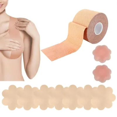Strapless Breast Lift Nipple Cover Diy Boob Lift Bra Easy to Apply Body Tape Sticky Bra Adhesive Bra Booby Tape