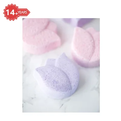 Natural Essential Oil Handmade Individual Small Mini Rose Flower Shape Bath Bomb Fizzy