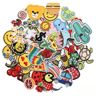 Retro Hippie Embroidered Iron on Patches Peace Love Flower Rainbow DIY Boho Vintage Applique for Jackets Jeans Bags