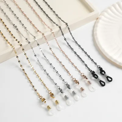 Stainless Steel Metal Eyeglass Chain Mask Lanyard Anti-Loss Hanging Fashionable Vacuum-Plated Lip Chain Danyang