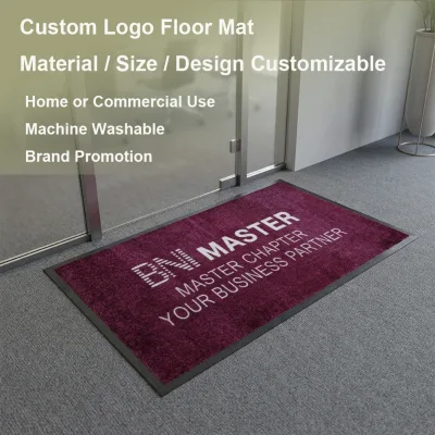 OEM & ODM Brand Promotion Nylon Printed Anti-slip Outdoor Rubber Carpet Floor Mat