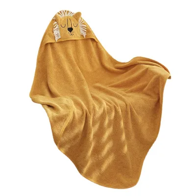 Children Animal Design Kids Bath Towel Soft Absorbent Cotton Baby Hooded Bath Towel