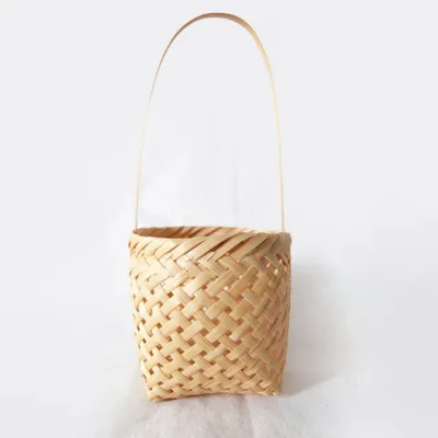 Hand Woven Sustainable Zero-waste Baskets for Gifts Natural Bamboo Candy Fruit Basket