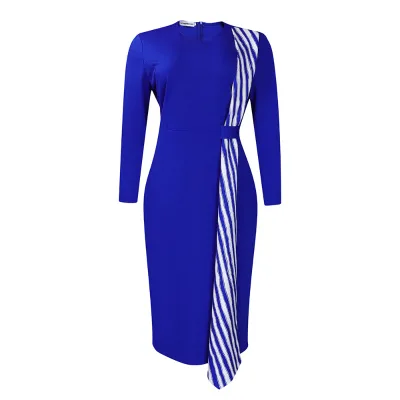 New Elegant Casual Fashion African Plus Size Women's Dress with Hip-Covering Slim Neck Pencil Skirt