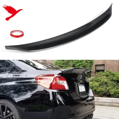 For Subaru WRX STi 2015-2021 Car Exterior Accessories Rear Roof Trunk Spoiler Wing Molding Decoration Cover Trim