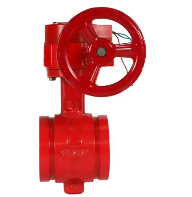 High-quality Valve Fire Fighting Grooved End Butterfly Valve Double Flange Ductile Iron Grooved End butterfly Valve