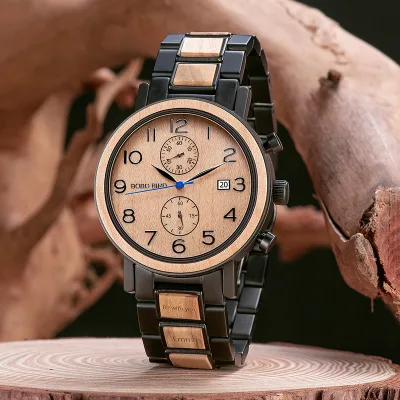 2019 BOBO BIRD Luxury Water-Resistant Wood Watch for Men Fashionable Wooden Timepiece for Him