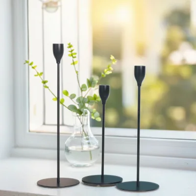 AOYIN Handmade Durable Steel Candle Holder Candle Stand Metal Candle Jars Wedding Party Art Gift Romantic European Style Table