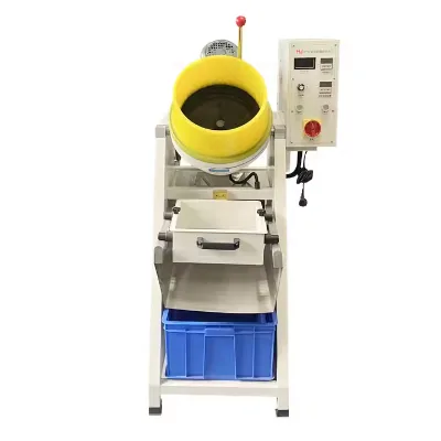 18L Automatic Jewelry Jade Ring Necklace Polishing Machine Dry Wet Vibratory Tumbling Deburring Machine