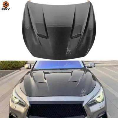 High Quality MP Style Carbon Fiber Front Hood for Infiniti Q50 Q50L 2014-2020 Q50 Front Hood