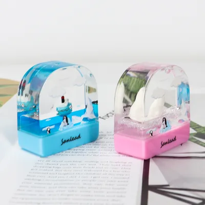Acrylic Customize Logo Kids Liquor Suspension Fidget Liquid Water Oil Floater Floating Bubble Flotage Name Stamp