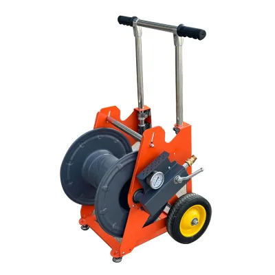 High-pressure Sewer Cleaner Hose Reel Hand-push Portable Hose Reel for Winding High-pressure Hose.