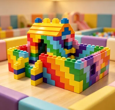2026 New Design Large Foam Building Blocks Size Soft Plastic Castle Kids DIY Assemble Toys for Kindergarten Indoor Playground