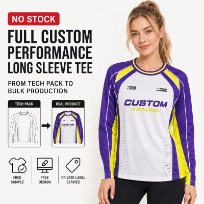 Wholesale Women T Shirt Breathable Mesh Raglan Long Sleeve Color Block Perforated Vent Panels Athletic Training T Shirt