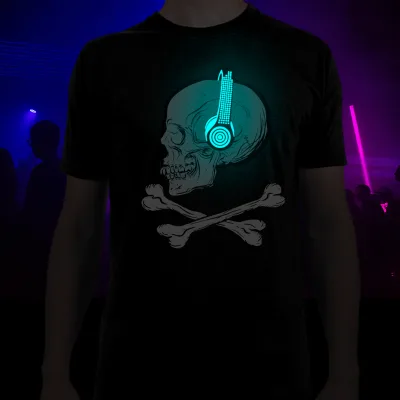 Custom Light up Patches El Led Panel Voice Control T-shirt