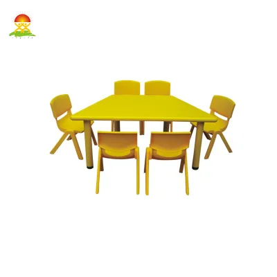 Wholesale Trapezoid Type Plastic Children Table and Chairs Set