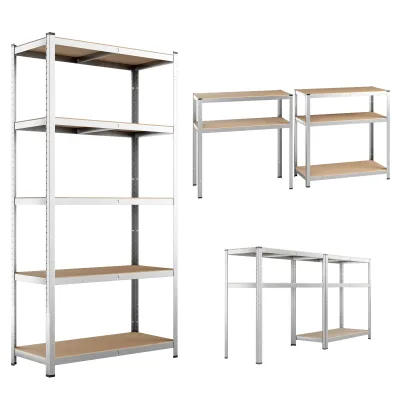 5-tier Warehouse Shelving Unit Adjustable Garage Storage Utility Rack Heavy Duty Shelves Organization Multipurpose Shelf