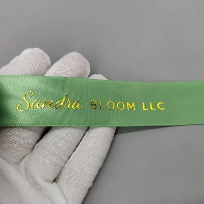 Custom Colorful Gift Printed Merry Christmas Designer Satin Ribbon with Screen Printed Logo for Apparel & Food 100Yards
