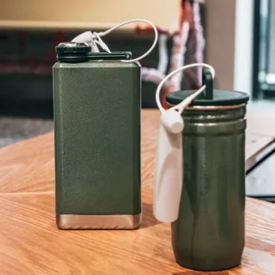 Retro Multi-Functional Stainless Steel Portable Wine Pot Set with Anti-Slip Rubber Grip for Cycling Sports Exquisite Mini Design