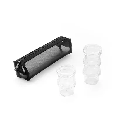 Outdoor Camping Seasoning Bottle Set, Spliceable Portable Picnic Seasoning Containers, Mini Transparent Spice Jars Kit
