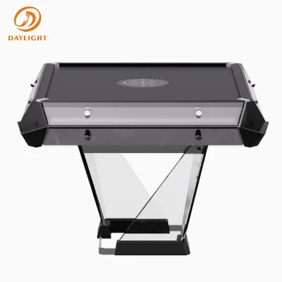 Factory Customized Multi-color Luxury Modern Tempered Glass & Stainless Steel High Quality Automatic Mahjong Table