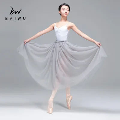 118144004 Romantic Long Ballet Tutu Skirt Gray  Professional Ballet Tutu
