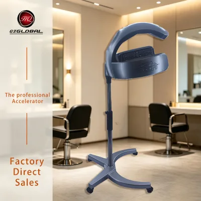 Silver Arc-Shaped Vertical Hair Dryer Salon-Grade Heating Device Perms Color Treatments Deep Conditioning Accelerated Drying