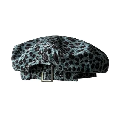 American-Style Retro Leopard Print Beret for Women All-Match Fashion Niche Casual Scene Suitable Hot Girl Style Image