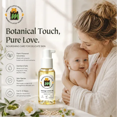 MOMMY'S LITTLE MONSTER 0-3 Years Baby Daily Nourishing Kids Body Massage Oil Baby Daily Massage Care Essence Oil