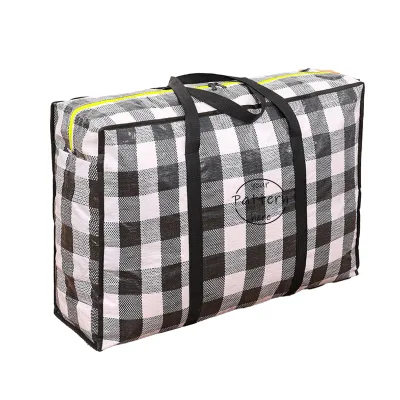 Wholesale Durable Striped PP Woven Travel  Storage Bag  Waterproof,  and Ergonomically Designed for Long-Distance Relocation
