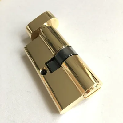 100mm Lock Cylinder with Key with Nickel Platesolid Brass Euro Profile Lock Cylinder with Thrumb Turn in Brass