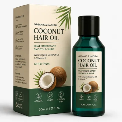 Hair Repairing Serum Massage Scalp Essential Oil Heat protection Organic Coconut Oil for Hair