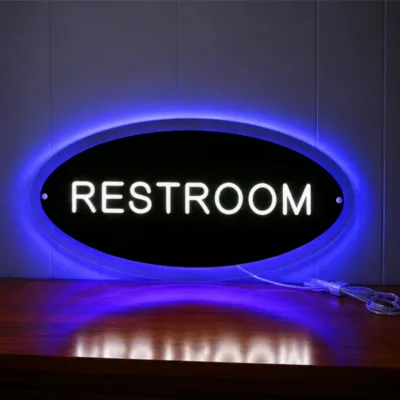 Led Signs for Business Featuring Waterproof Acrylic Construction with Programmable RGB Colors for Outdoor and Indoor Use