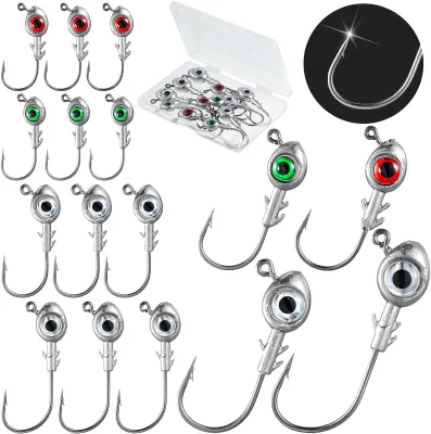 Fishing Jig Heads 3D Eyes Crappie Trout Bass Heads Jigs Tackle Lure Fishing Jigs Heads Hooks