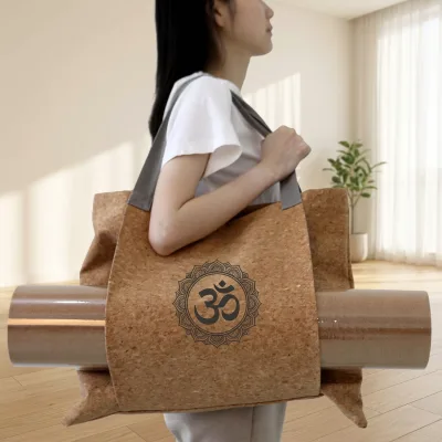 BSCI Factory Cork Yoga Mat Carry Bag Yoga Items Bag Shoulder Bag