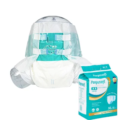 Panpansoft High Absorption Ultra Thick PE Film PP Tapes Unisex Disposable Adult Diaper Leak Guard Dry Surface Grade High Quality