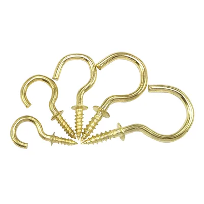 Stylish J-Cup Hook in Black Unique J-Shape Design for Functional Hanging Solutions Screw Fastening Options 2-Inch
