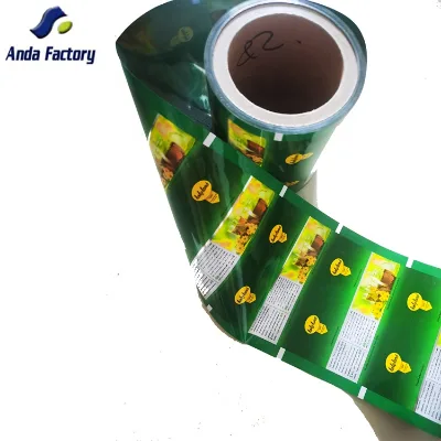 Custom Logo Printing Food Grade PE Metallized Film Heat Seal Packaging Film Roll