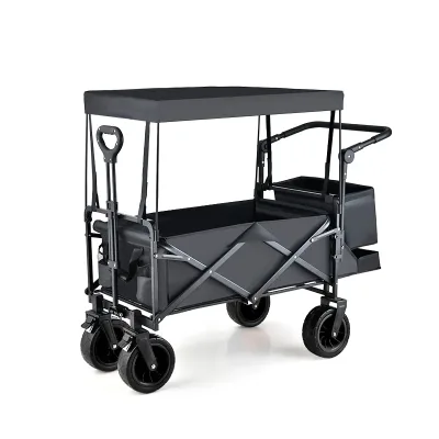 Wholesale Portable Folding Wagon Stroller Cart Trolley Utility Large Capacity Garden Picnic Cart Outdoor Camping OEM Platform