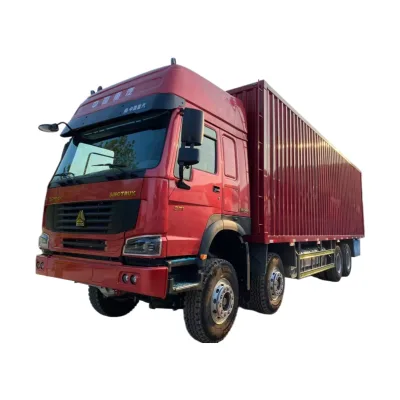 Second Hand 40T/50Ton 9.6M Howo 8x4 Cargo Truck Van Truck 371HP HIghway Transportation Logistics Company