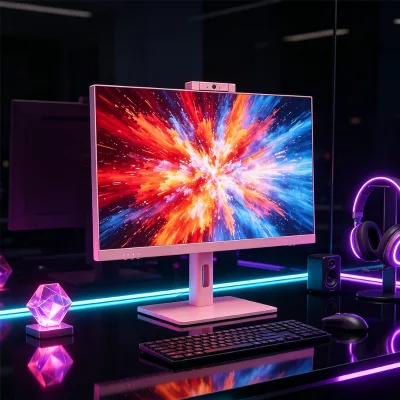 New 23.8 Inch LCD All in One PC Intel Core I5 8th/10th Gen Windows 10 Desktop Computer Monoblock with US Plug for Retail Shop