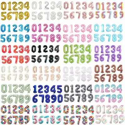 Customize 32 Inch Letter Aluminum Foil Balloon Silver Gold Foil Balloons for Birthday and Festival Number Balloon