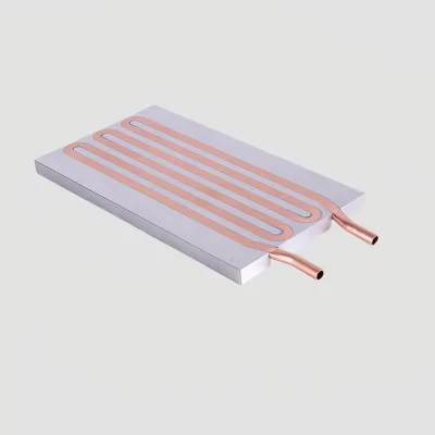 CNC Milled Controller Server Motor Inverter Water Cooling Plate OEM Custom Copper Pipe Liquid Cold Plate for Semiconductor IGBT