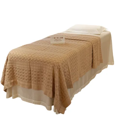 Cotton Waffle Weave Blanket Queen Size for Bed Light Weight Bed Blanket