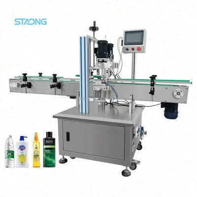 Capping Machine for Applicable Pump Head Cover Pointed Cover Round Cover Glass Jars Plastic Bottle for Packaging Machine