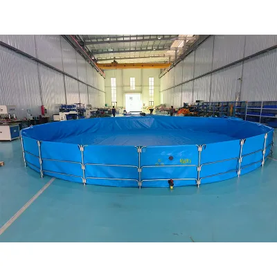 Aquaculture Equipment PVC Fish Tank Farming Round Steel Frame Fish Tank