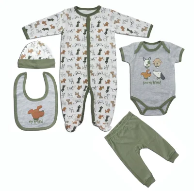 2023 Hot Selling Baby Cloth Gift Set Baby Boy Clothes Babybib Mesh Bag Packing
